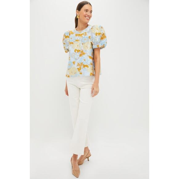 POMANDER PLACE Jessamine Jacquard Lyla Blouse Size M NWT Retail $148 Tuckernuck - Picture 4 of 8